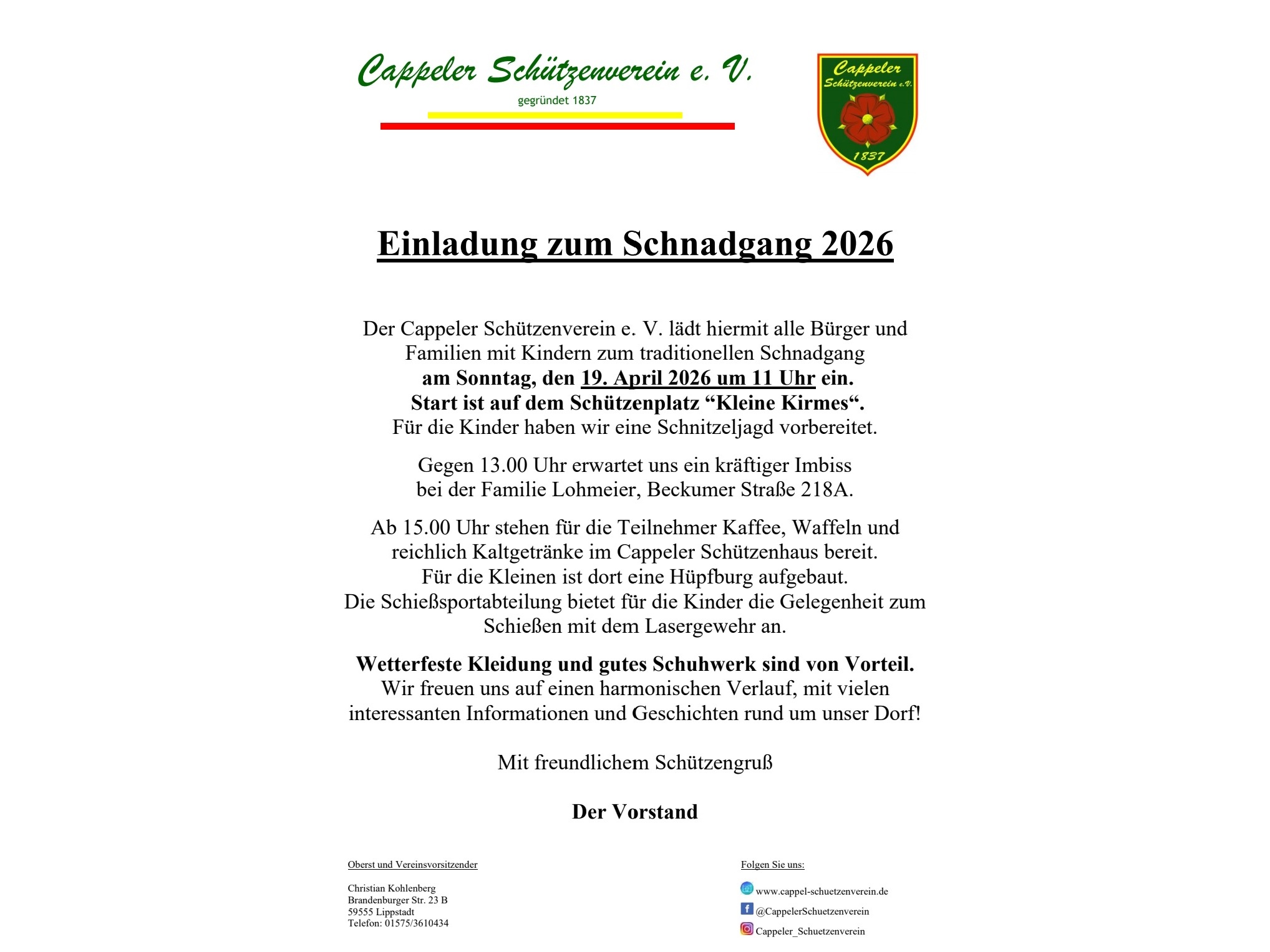 Schnadgang 2026